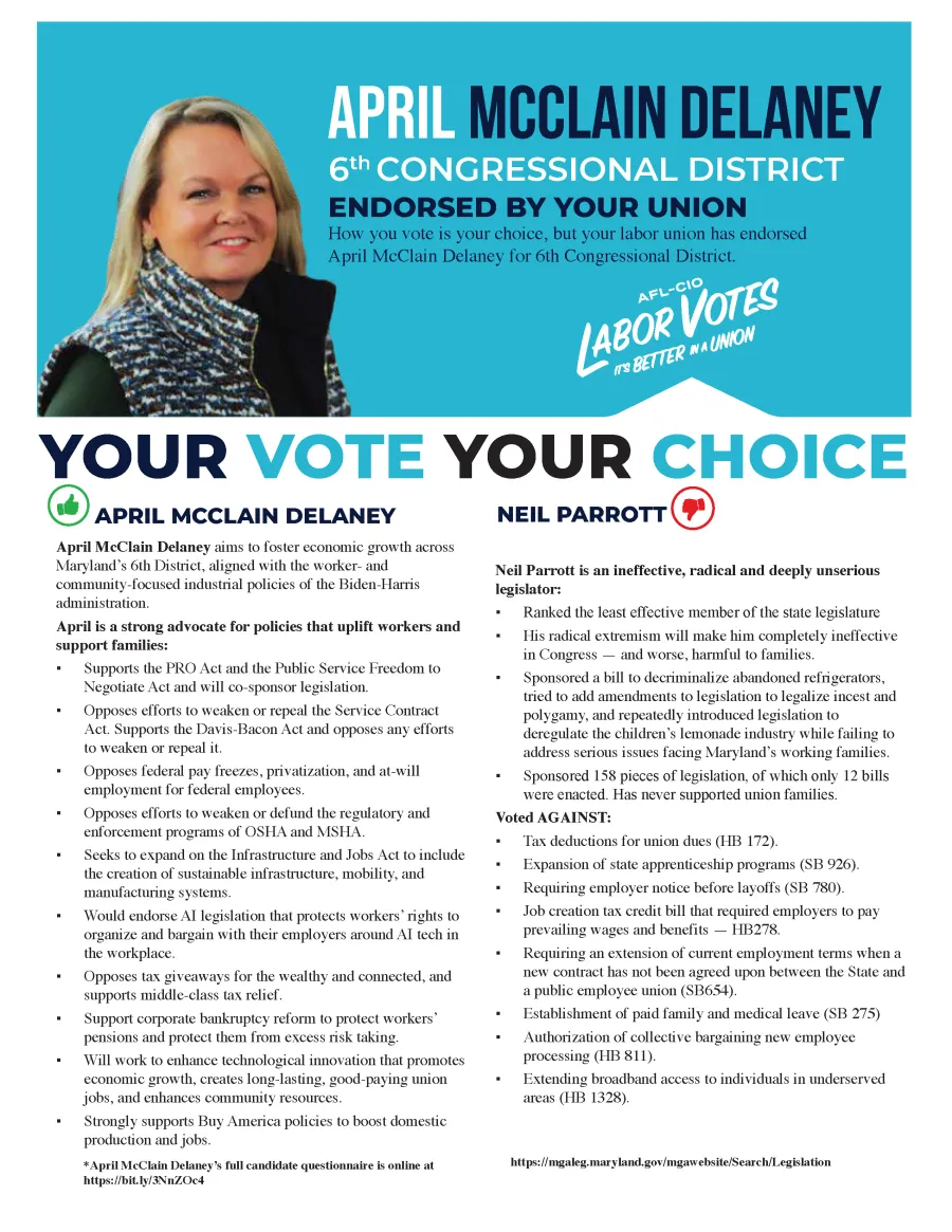April McClain Delaney Our Choice for the 6th District