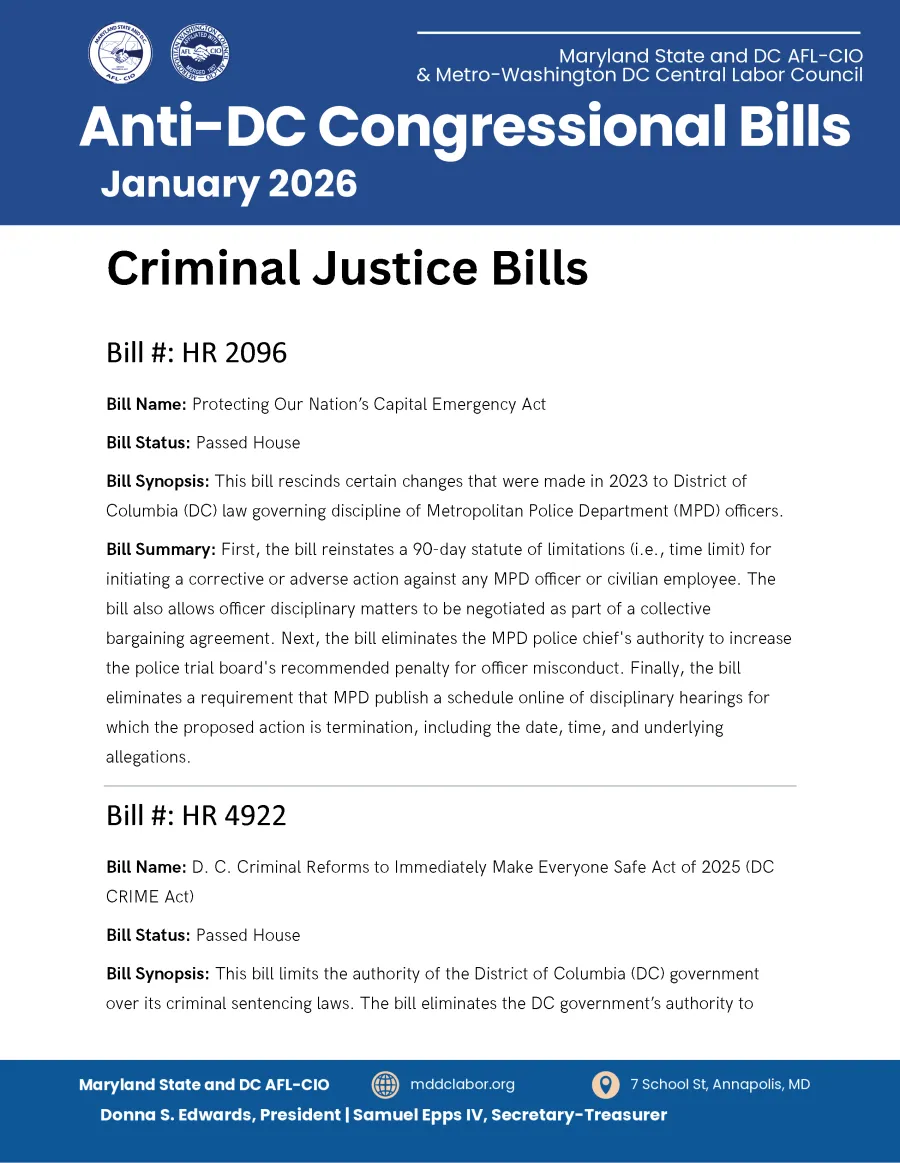 anti-dc congressional bills