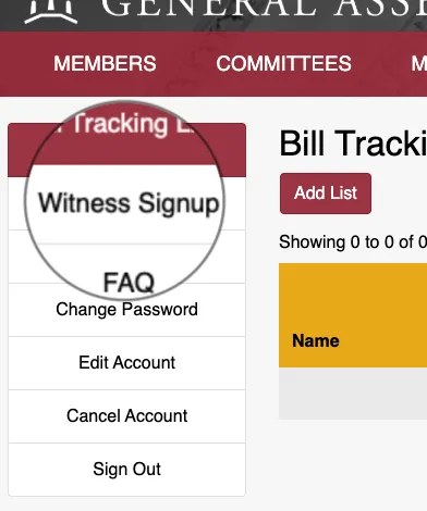 witness signup